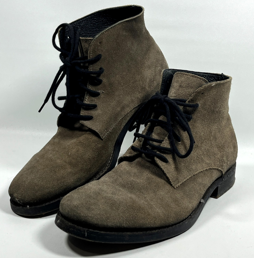 ALLSAINTS Boots Mens 42 Suede Leather Lace Up Desert Chukka Fall Ankle Gray